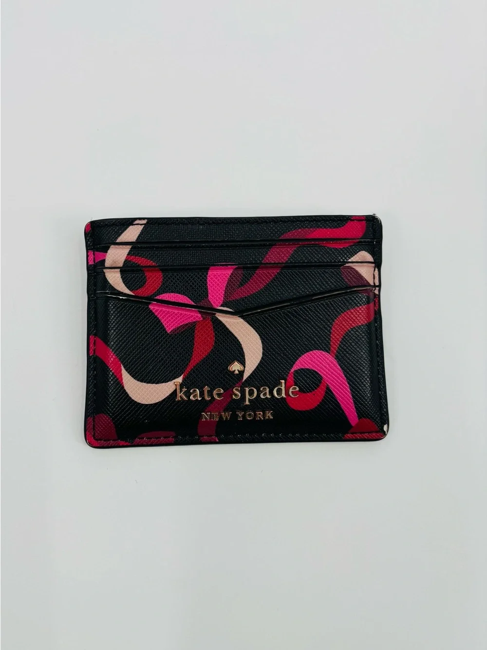 Kate Spade ribbon print card holder
